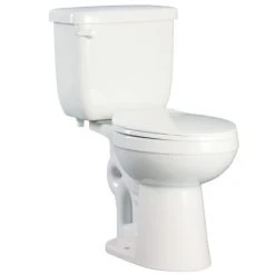 PROFLO 1.28 GPF Two-Piece Elongated Toilet with Left Hand Trip Lever and 12" Rough In