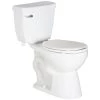 PROFLO 1.28 GPF Two-Piece Round Toilet with Left Hand Trip Lever and 12" Rough In