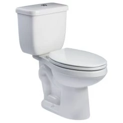 PROFLO 1.1 / 1.6 GPF Dual Flush Two-Piece Round Toilet with Top Button Actuator and 12" Rough In