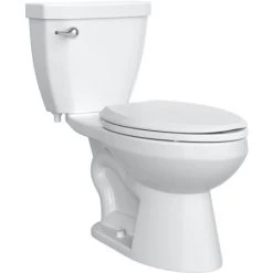 PROFLO 1.28 GPF Two-Piece Elongated Toilet with Left Hand Trip Lever and 10" Rough In