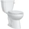 PROFLO 1.28 GPF Two-Piece Round Toilet with Left Hand Trip Lever and 14" Rough In