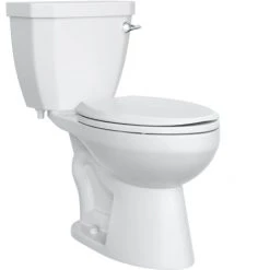 PROFLO 1.28 GPF Two-Piece Round Toilet with Left Hand Trip Lever and 14" Rough In
