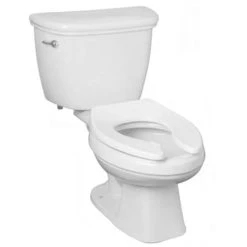 PROFLO 1 GPF Two-Piece Round Toilet with Left Hand Trip Lever and 12" Rough In
