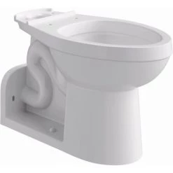 PROFLO Elongated Chair Height Toilet Bowl Only - Less Seat