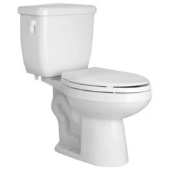 PROFLO 1.1 / 1.6 GPF Dual Flush Two-Piece Round Toilet with Left Hand Trip Lever and 10" Rough In