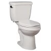 PROFLO 1.28 GPF Two-Piece Round Toilet with Left Hand Trip Lever and 14" Rough In