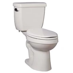 PROFLO 1.28 GPF Two-Piece Elongated Toilet with Left Hand Trip Lever and 14" Rough In
