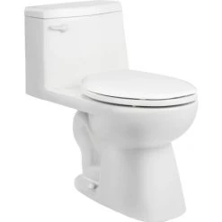 PROFLO Galveston 1.28 GPF One Piece Elongated Chair Height Toilet with Left Hand Lever - Less Seat