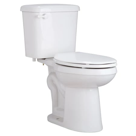 PROFLO 0.8 GPF Two-Piece Round Toilet with Left Hand Trip Lever and 10" Rough In