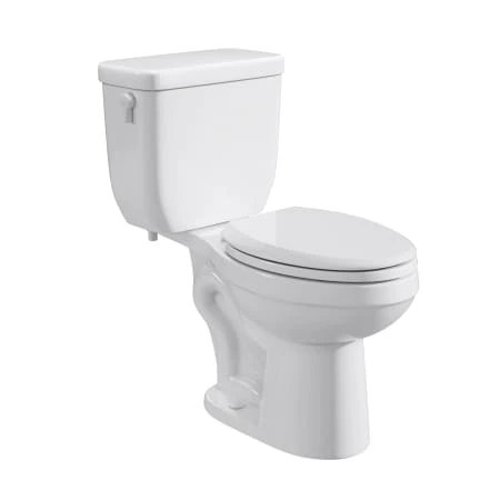 PROFLO Jerritt 1.1 / 1.6 GPF Dual Flush Two Piece Round Toilet with Left Hand Lever - Less Seat, ADA Compliant