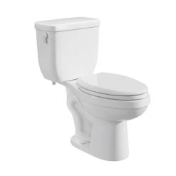 PROFLO Jerritt 1.1 / 1.6 GPF Dual Flush Two Piece Elongated Toilet with Left Hand Lever - Less Seat, ADA Compliant