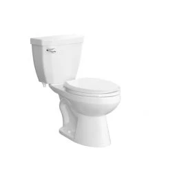 PROFLO Calhoun 1.28 GPF Two Piece Round Toilet with Left Hand Lever - Less Seat, ADA Compliant