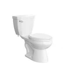 PROFLO Calhoun 1.28 GPF Two Piece Elongated Toilet with Left Hand Lever - Less Seat, ADA Compliant