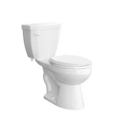PROFLO Calhoun 1.28 GPF Two Piece Elongated Chair Height Toilet with Left Hand Lever - Less Seat, ADA Compliant
