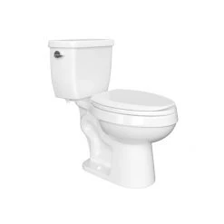 PROFLO Edgehill 1.28 GPF Two Piece Elongated Toilet with Left Hand Lever - Less Seat, ADA Compliant