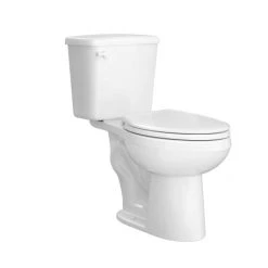 PROFLO Greenlee 0.8 GPF Two Piece Elongated Chair Height Toilet with Left Hand Lever - Less Seat, ADA Compliant
