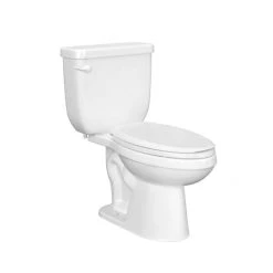 PROFLO Jerritt 1.6 GPF Two Piece Elongated Toilet with Left Hand Lever - Less Seat, ADA Compliant