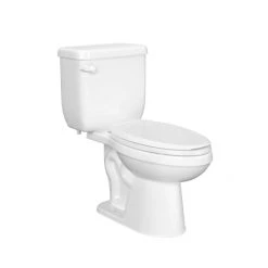PROFLO Jerritt 1.28 GPF Two Piece Elongated Toilet with Left Hand Lever - Less Seat, ADA Compliant