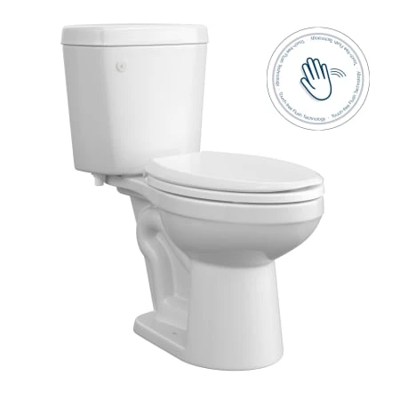PROFLO 1.28 GPF Two Piece Elongated Toilet - Less Seat, ADA Compliant